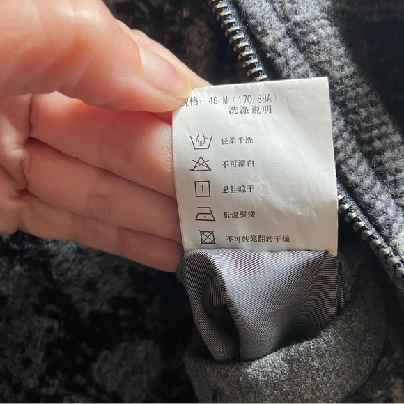 Marccasne wool blend zip up bomber jacket Sz 48/ Sz L - Picture 7 of 10